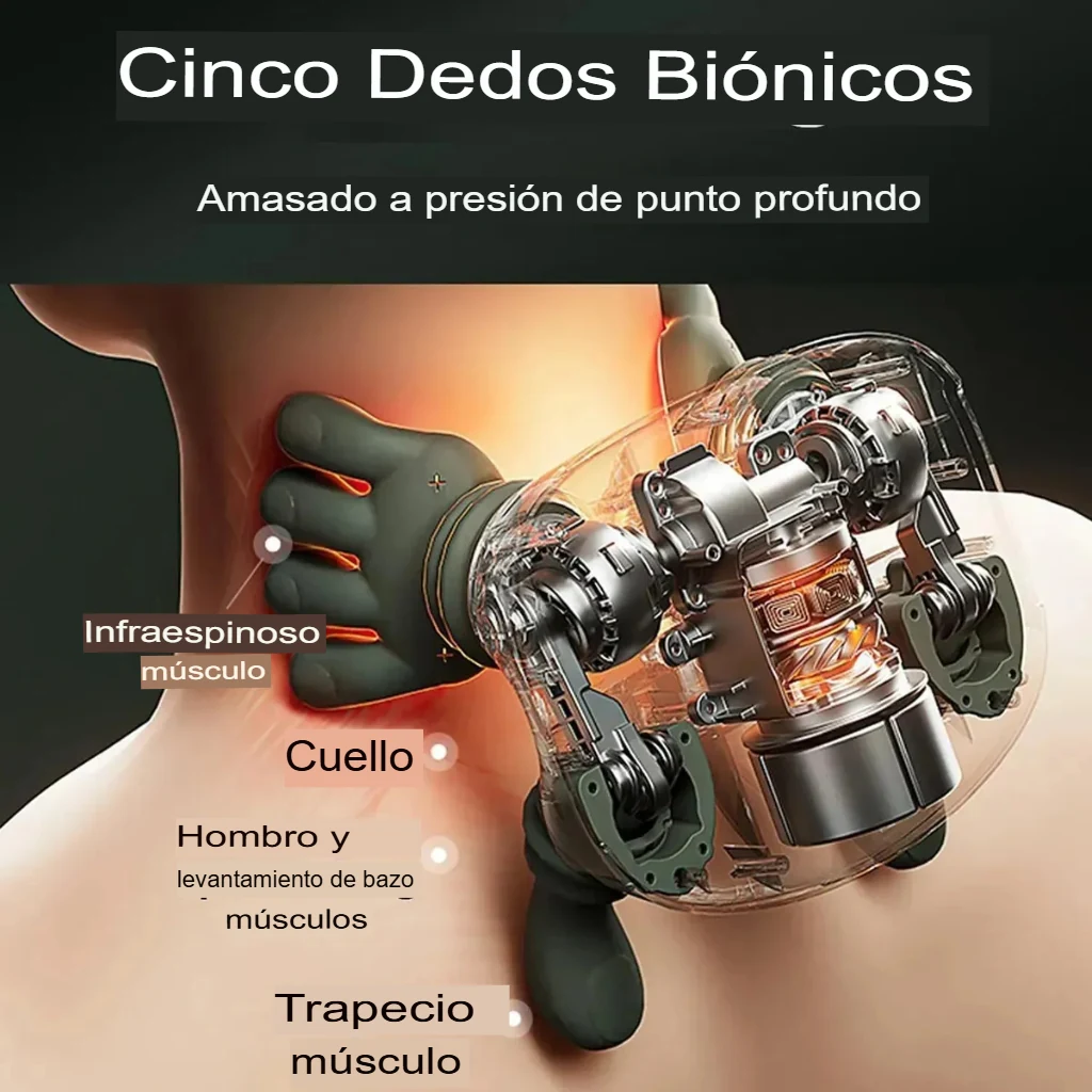 Cinco dedos biónicos, amasado profundo